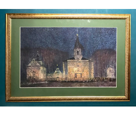 Казаков Б.И "Пасха", 1994г. Размер 71,5х51,5 см с рамой и паспарту. №1445