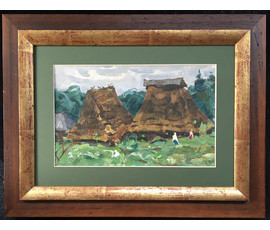 Кубарев В.Г. Пейзаж. Картон, масло. Размер с рамой 37х48 см. №614