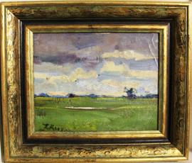 Крохалев П.С (Крохолев) Пейзаж. Холст, масло.Размер 25,4х30 см. №43