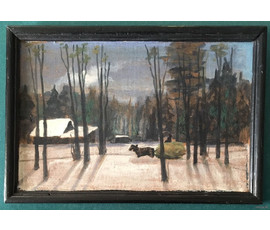 Фото: Пейзаж .1960 г. Картон, масло. Размер 21.5х31,5 см. - Артикул №1007