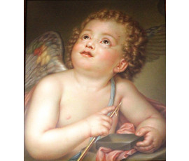 Картина "Амурчик точит стрелы..." Stoffler Friedrich (1811-1848г.) 1836 год. №162