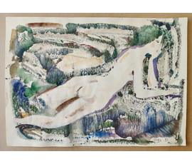 Алесь Мара (Марочкин А.А. 1940 г.р.). "Адпачывае" (бел.). Акварель, 2021 год №1747
