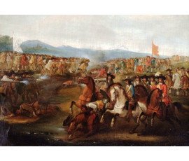 Картина "Сражение". Последователь Wouwermana (18век). №303