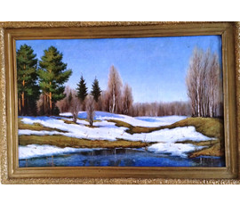 Фото: Майоров Б.И "Весна", 1955г. Холст, масло. Размер 68х100 см. с рамой. - Артикул №394
