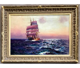 Alfred Serenius Jensen (1859-1935) "Море.Под парусами." №1207