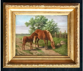 Andreas Peter Madsen "Лошадки". Дания, 1873 год №1206