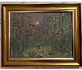 Гомонов В.К «Прыгожая Беларусь», 1992г. Холст , масло. Размер 24х32,5см. № 2763