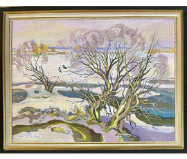 Фото: Поплавский Г.Г "Браславщина.Талая вода", 2008г. Холст, акрил. Размер 60х80 см. № 3618 - Артикул №3618