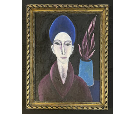 Фото: Кищенко А.М. Ранний "Женский портрет с цветком", 1960г. Холст, масло. Размер 80х60 см. № 3229 - Артикул №3229