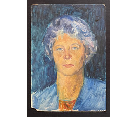 Козловский А.С "Портрет", картон, масло. Размер 35х50,5 см. № 2929