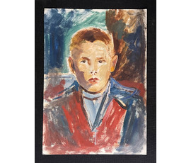 Козловский А.С "Портрет". Бумага, масло. Размер 30х42 см. № 2934