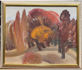 Чепик М.Ф "Парк осенью", 1991г. Картон, масло. Размер 40х50 см. № 3844