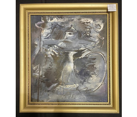 Фото: Алесь Мара (Марочкин А.А) "Старажытны вой",1991г. Холст, масло. Размер 45х50 см. Этюд каталожной работы "Сівы воўк" № 2771 - Артикул №2771