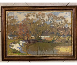 Казак О.И. Пейзаж. Картон, масло. Размер 58,5х43 см. № 2560