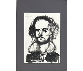 Акулов В.И "Шекспир", 2010г. Смешанная техника. Размер с паспарту 56х40 см. № 3501