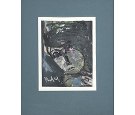 Акулов В.И. "Портрет неизвестной", 2001г. Смешанная техника. Размер с паспарту 40х50 см. № 3497