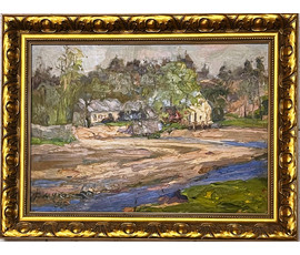Дмухайло И.С "Водяная мельница", 1951г. Холст, масло. Размер 36х52 см. № 2565
