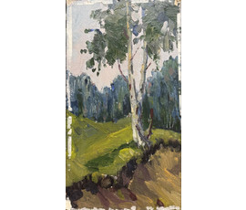 Фото: Стасевич И.Н. Этюд.1965г. Картон, масло. Размер 36,5х20,5 см. № 4036 - Артикул №4036