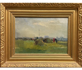 Красовский Е.Е "Минск", картон, масло. Размер с родной рамой 48х38 см. № 3814