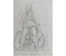 Вашкевич Р.П "Десять негритят", 2004г. Бумага, карандаш. Размер 21х29,5 см. № 3903