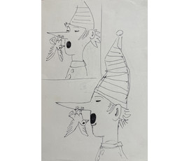 Фото: Вашкевич Р.П "Скворечник", 2006г. Бумага, чернила. Размер 29х19,5 см. № 3905 - Артикул №3905