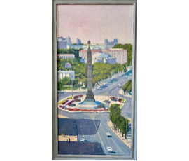 Варламов В.М "Минск-город-герой". Холст, масло. Размер 100х50 см.№ 3504