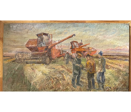 Иванова В.В "Нивы Алтая". Холст, масло. Размер 53х95 см. № 2633