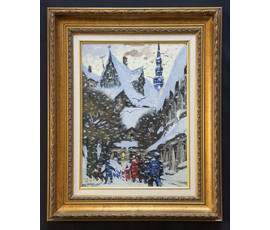 Шкарубо В.Ф. Ранняя работа "VecRTGA", 1992г. Рига. Холст, масло. Размер с рамой 48х58 см. № 3994