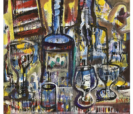 Акулов В.И. "Заначка". Холст, масло. 2017г. Размер 100,5х90,5 см. № 3308