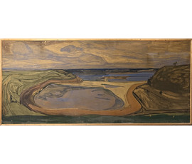 Цвирко В.К. Народный художник. "Ритмы",1973г. ДВП, темпера. Полесье/Припять. Размер 279х126 см. № 3847