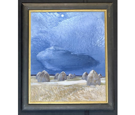 Скрипниченко Г.С "Туманы", Случчына. 1987 г. ДВП, масло. Размер с рамой 71х61 см. № 4040
