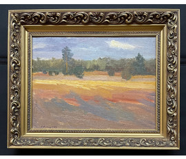 Дучиц Н.В "Вечер", 1953г. Картон, масло. Размер 32х42 см. С родной рамой 43х53 см. № 2821