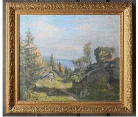 Кулец И.В "Пейзаж", холст, масло. Размер с рамой 92х82 см. № 4001