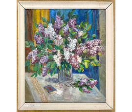 Фото: Рожков В.З "Сирень",1974г. Холст, масло.Размер 94х82 см. № 2906 - Артикул №2906