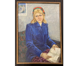 Коктев А.А "Портрет студентки Светы", 1974 г. Холст, масло.Размер 78х54 см. № 2905