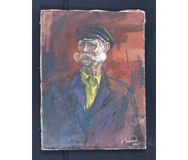 Гомонов В.К "Бывший будёновец Игнат Савельевич",1963г. Холст, масло.Размер 71х54 см. № 2903