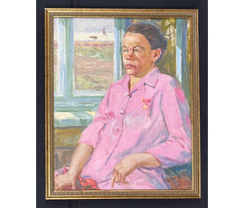 Дорошевич Ф.И "Портрет героини",1961г. Холст. масло. Размер 60х48 см. № 2900
