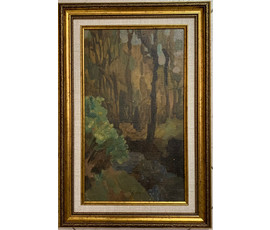Волков А.В Этюд, 1960г. Картон, масло.Размер 22х37 см. № 2933