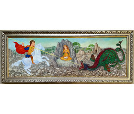 Каталожный Почицкий В.В (dr.Klein Доктор Кляйн) "Святой Георгий", 2012г. Холст, масло. Размер 50х150 см. № 3007