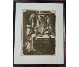 Скрипниченко Г.С. Художник-сюрреалист, "белорусский Дали". Литография. Размер с рамой и паспарту 51х62 см. № 3659