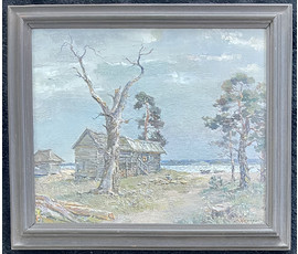 Фото: Ходорович В.П "На поўначы", 1994г. Холст, масло. Размер 38х46 см. № 2659 - Артикул №2659