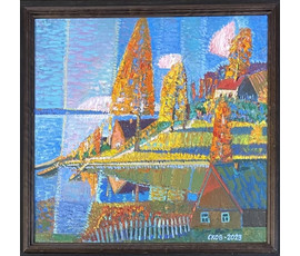 Сковородко О.А "На Лепельском озере", 2023г. Холст, масло. Размер 48х50 см. № 3128