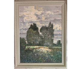 Алесь Мара (Марочкин А.А) "Даліна рэчкі Мнюта", 2019г. Холст, масло. Размер 80х60 см. № 2769