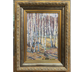 Фото: Жолток В.К "Родные берёзки", 1970г. Холст, масло. Размер 40,5х28 см. № 3558 - Артикул №3558