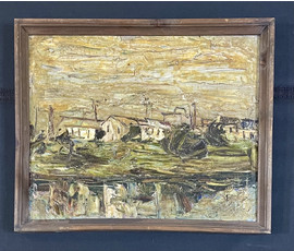 Фото: Мара Алесь. Марочкин А.А. Пейзаж, 1974г. Холст, масло, в родной раме. Размер 44,4х54,5 см. № 3281 - Артикул №3281