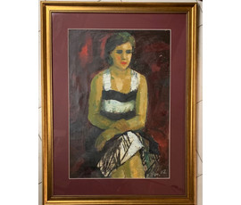 Фото: Рей И.П Портрет,1972г. Бумага, масло. Размер 72х48 см. С рамой 92х70 см. - Артикул №1850
