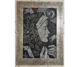 Фото: Кищенко А.М "Муза Нина", 1995г. ДВП, масло. Размер с рамой 41х56 см. без 31,5х45,5 см. № 3132 - Артикул №3132