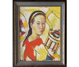 Каталожный Кищенко А.М "Маша", 1985г. Холст масло. Размер с рамой 44х56 см. № 3216