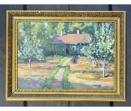 Манизер Г.М "Пейзаж". Картон, масло. Размер с рамой 64х84 см. № 3842