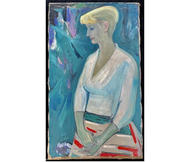 Фото: Щемелёв Л.Д "Образ", 1960г. Холст, масло. Размер 57,5х99 см. № 2691 - Артикул №2691